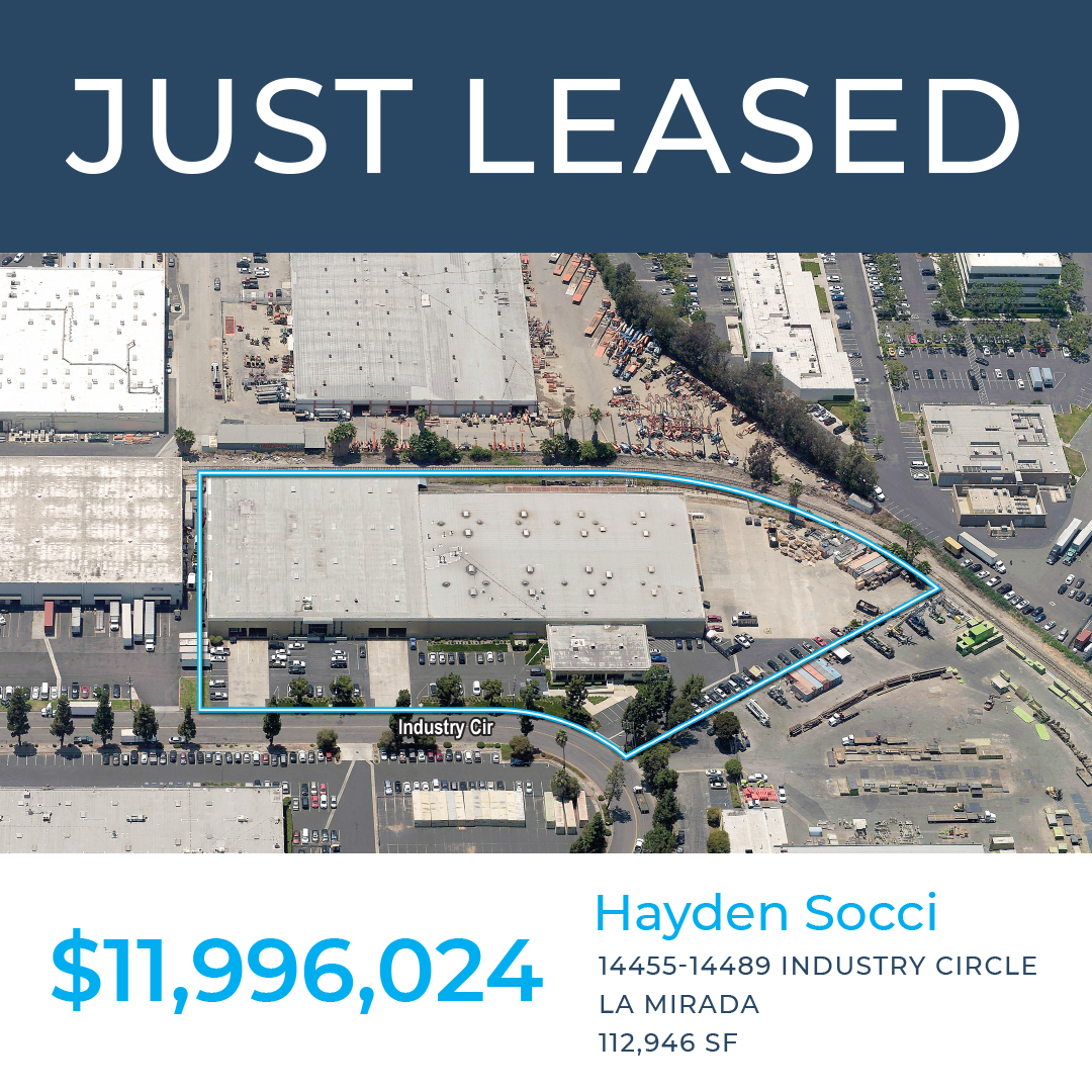 Hayden Socci of Voit Anaheim executed the $11.996M lease of this 112,946 SF La Mirada industrial building repping the tenant. Nice work!

#voitrealestate #crebroker #realestate #commercialrealestate #socalrealestate #commerciallease #industrial #tenantrepresentation #tradedla