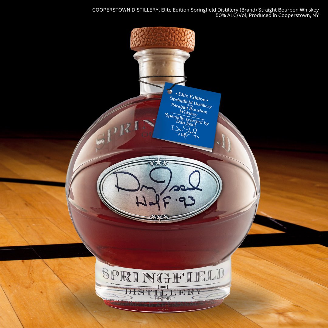 I'm excited to announce the release of my *Elite-Edition* Springfield Distillery Bourbon Whiskey! This is a limited offering. Each bottle is hand-signed and packaged in a one-of-a-kind basketball decanter. It is available at fine retail locations in Kentucky while supplies last!