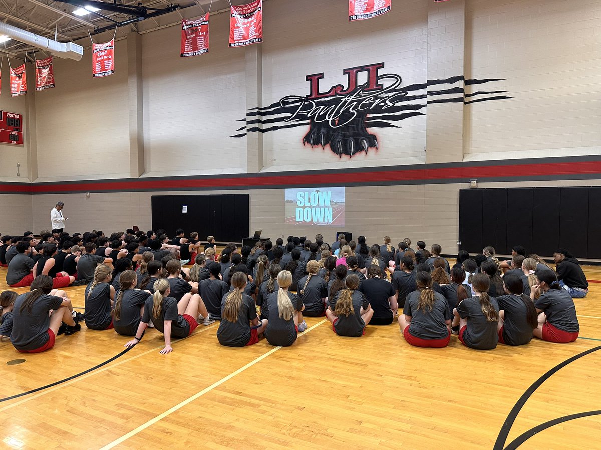 BISDCharacter's tweet photo. New @2Wordstv for @LadyLji &amp; @LJIPanthers athletics today. #SlowDown https://t.co/zxTzevmqPH