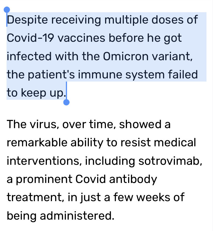 72 year old man with blood disease was given “multiple covid vaccines”.

After these multiple vaccine doses, he got “Omicron covid” leading to a “compromised immune system”.

He died.

TRUTH:

Repeated vaccination WRECKS THE IMMUNE SYSTEM. See thread x.com/contactvvr/sta…

….