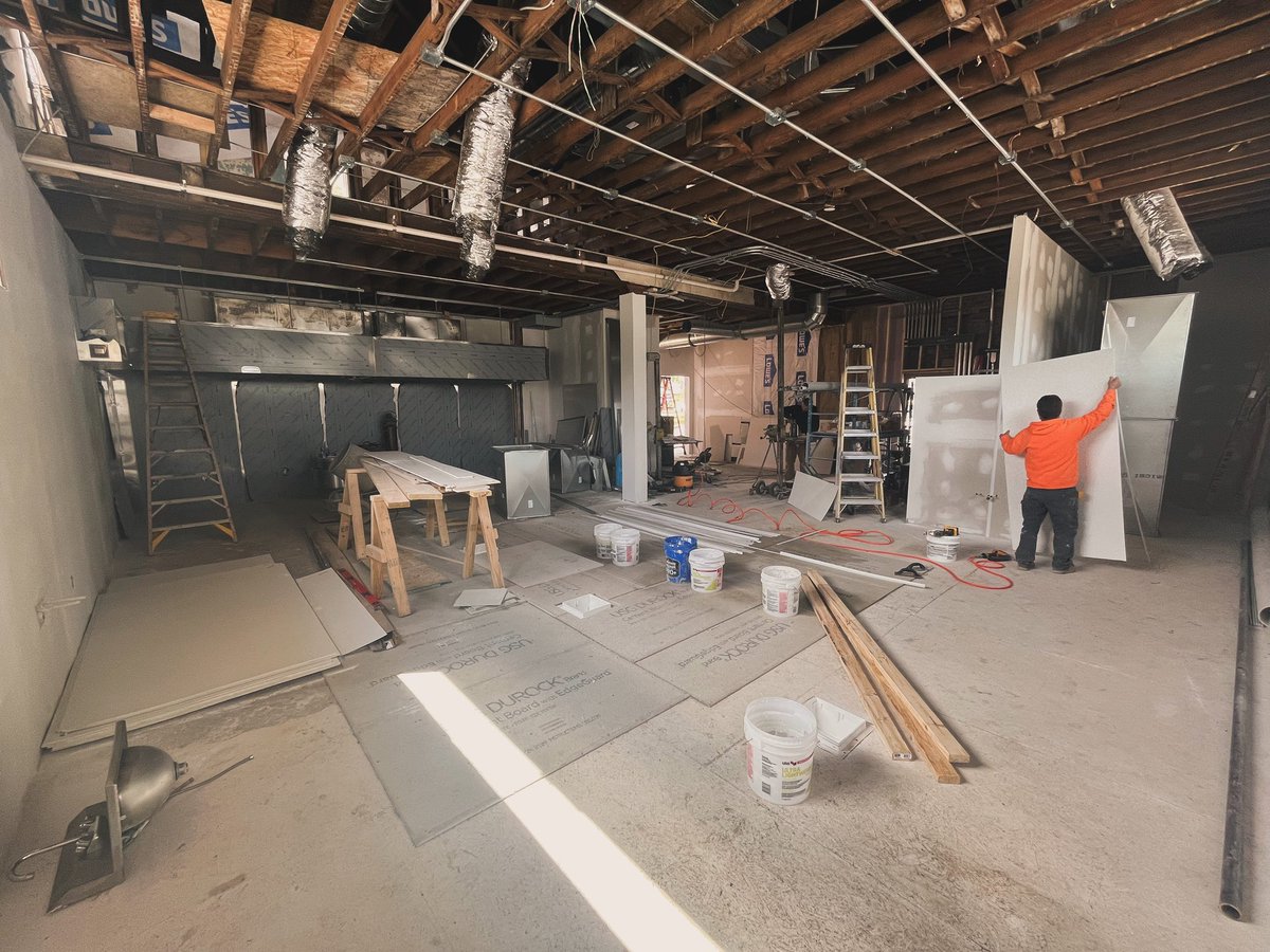 Here's a picture of Bedford Collab, so you can see what it looks like currently. As you can see, it's starting to resemble a kitchen.