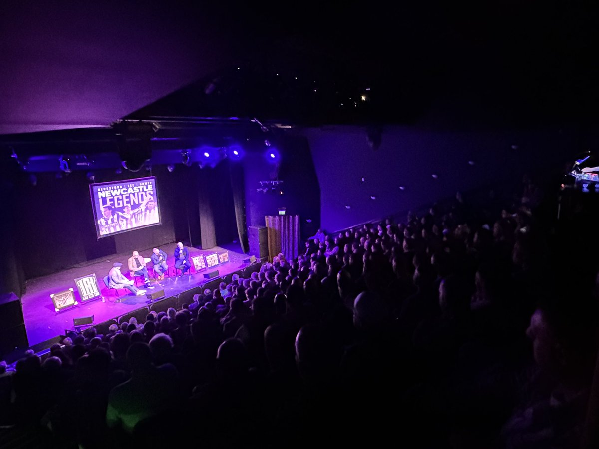 A packed Phoenix Theatre in Blyth with Newcastle Legends John Beresford, Rob Lee and Steve Howey, were you there? @Phoenixblyth @MHMMediaGroup @GoldupsLane