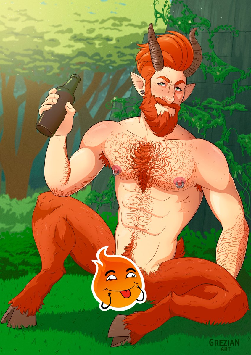 grevizan's tweet photo. Who would want to drink wine with a satyr like that in the forest? https://t.co/7tMNHIeRfQ