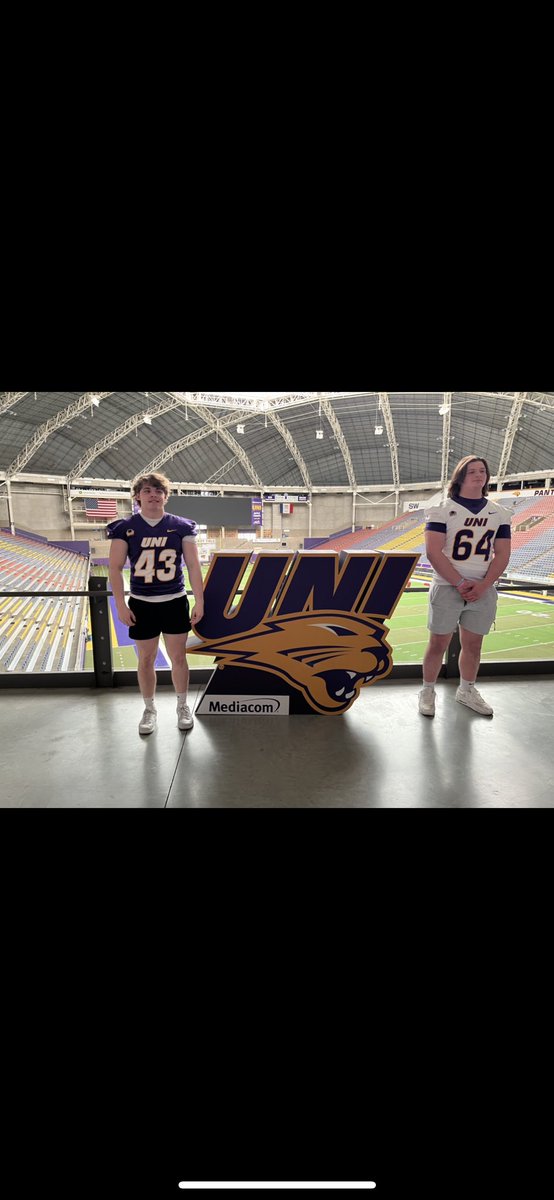 KorbinHoward3's tweet photo. Had a fantastic time at the UNI Jr day, learned a lot and can’t wait to come back for camp! @CoachRVW @CoachMarkFarley @UNIFootball @IronDemon02 @scottchandler84 https://t.co/vIYajx98SJ