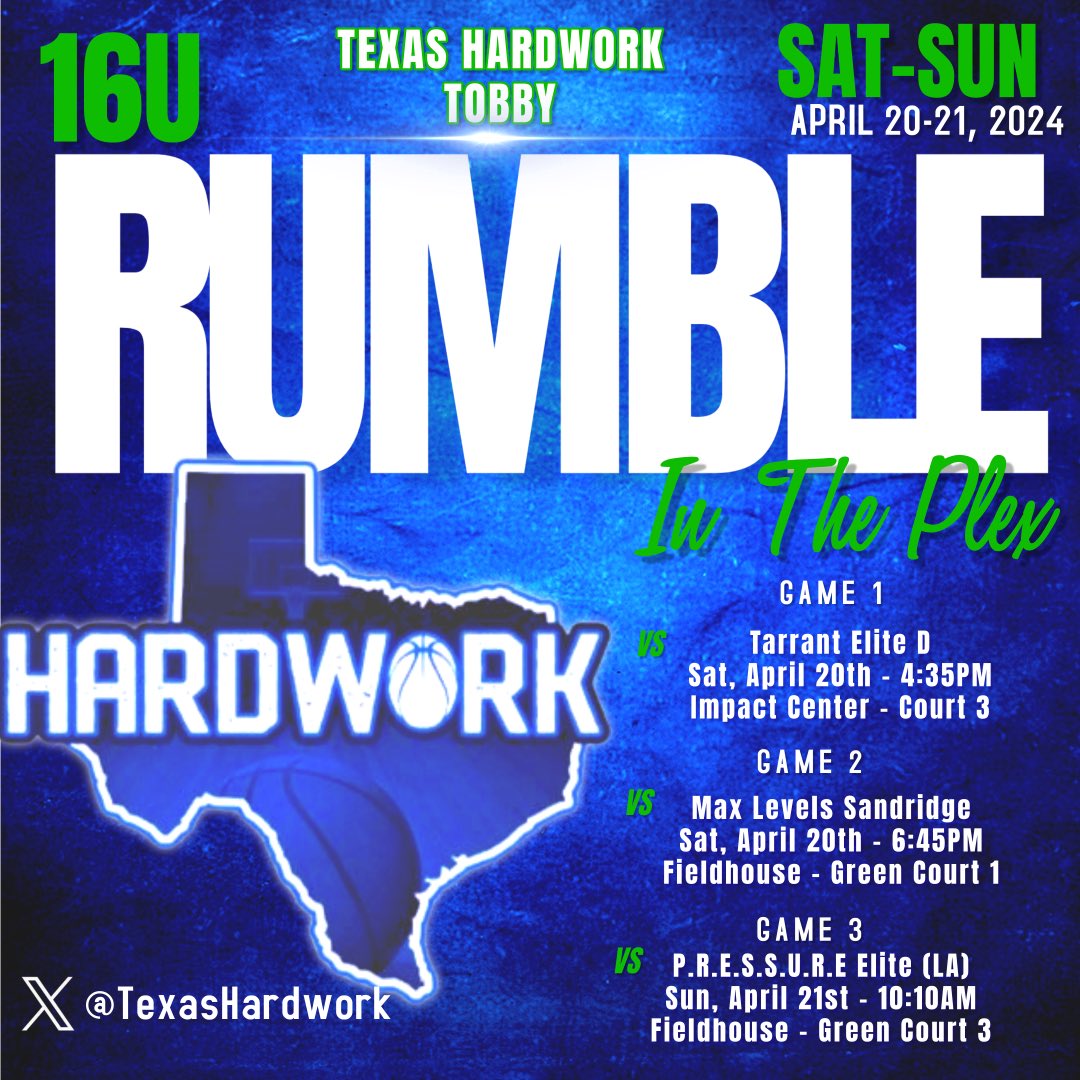 Our 16U teams are heading north bound on I-35 this weekend. They will be competing in the Rumble in the Plex!#HardworkGrind 
@TheCircuit @iFilmHoopers @AlamoCityHoops1 @TexasTop100 @bigsloan32 @GASOBlue @TheCBBAcademy @GASOTim