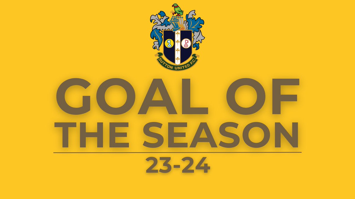 Voting for @suttonunited goal of the season has now closed! Thank you to all who voted. The winner will be announced along with the other end of season awards tomorrow. 💛🤎