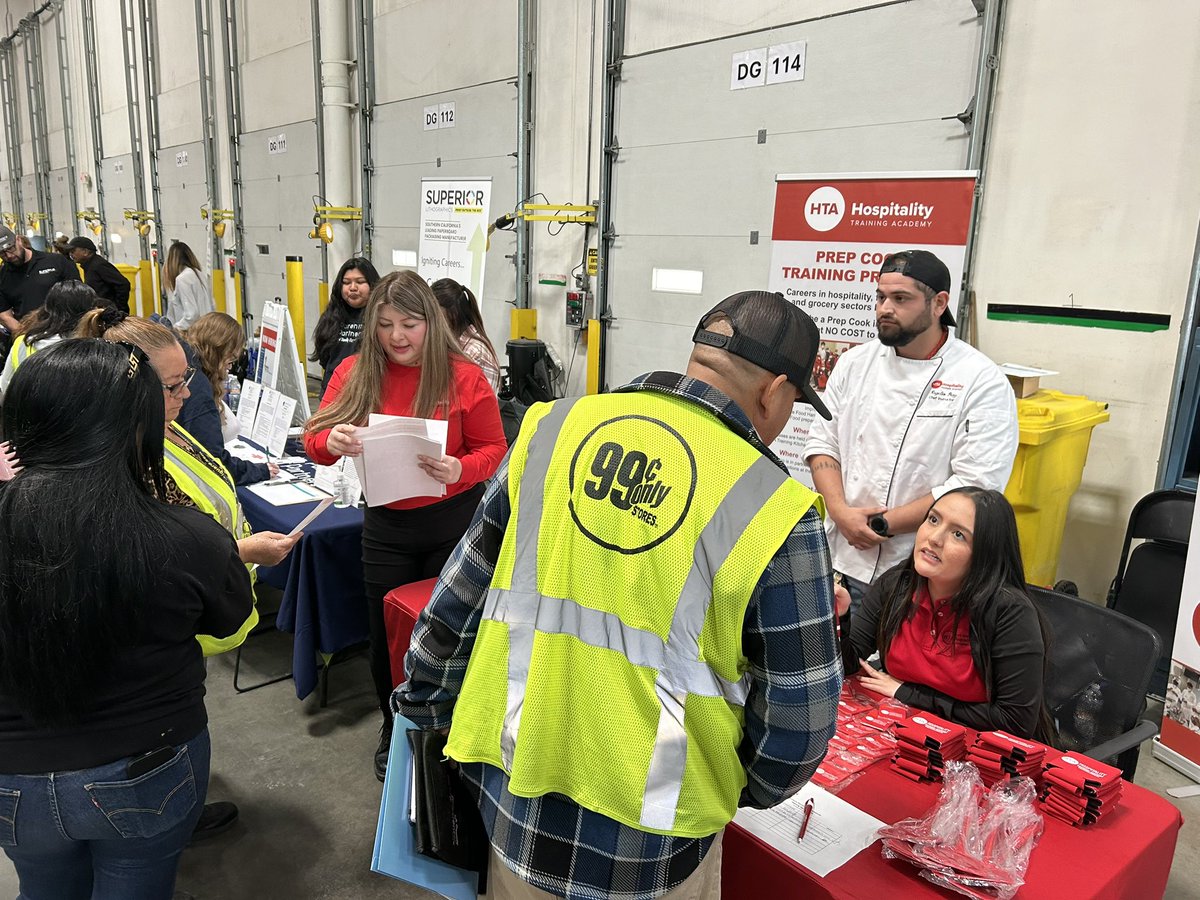 LosAngelesHTA's tweet photo. HTA is proud to be part of the rapid response effort to support workers impacted by the #99CentStore closures. Yesterday’s job &amp; resource fair was just the kick-off! We can get you on a pathway to a good union job in hospitality - learn more: https://t.co/PtHbrCi8iF https://t.co/Ag0C5qFajY