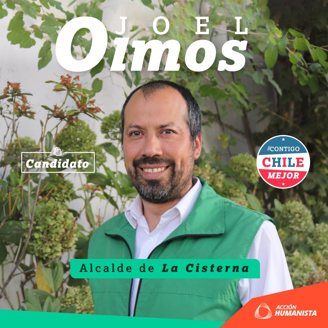 AHumanistaCL's tweet photo. 🟠 Joel Olmos, Ingeniero de 41 años, hoy es Alcalde del municipio comunitario de La Cisterna, liderando un proceso de cambios en la comuna.

Para profundizar el proceso de transformaciones, @joelcisternino es hoy, candidato único de todas las fuerzas de #ContigoChileMejor. https://t.co/xBXEi784St