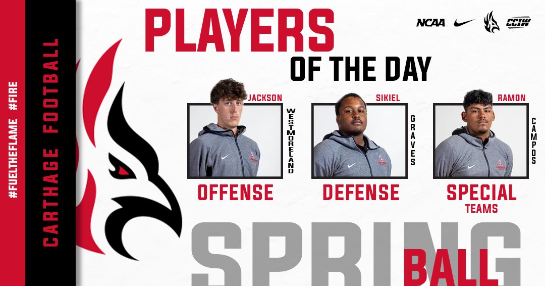 Congrats to our Practice #9 Players of the Day! #FIRE 🔥