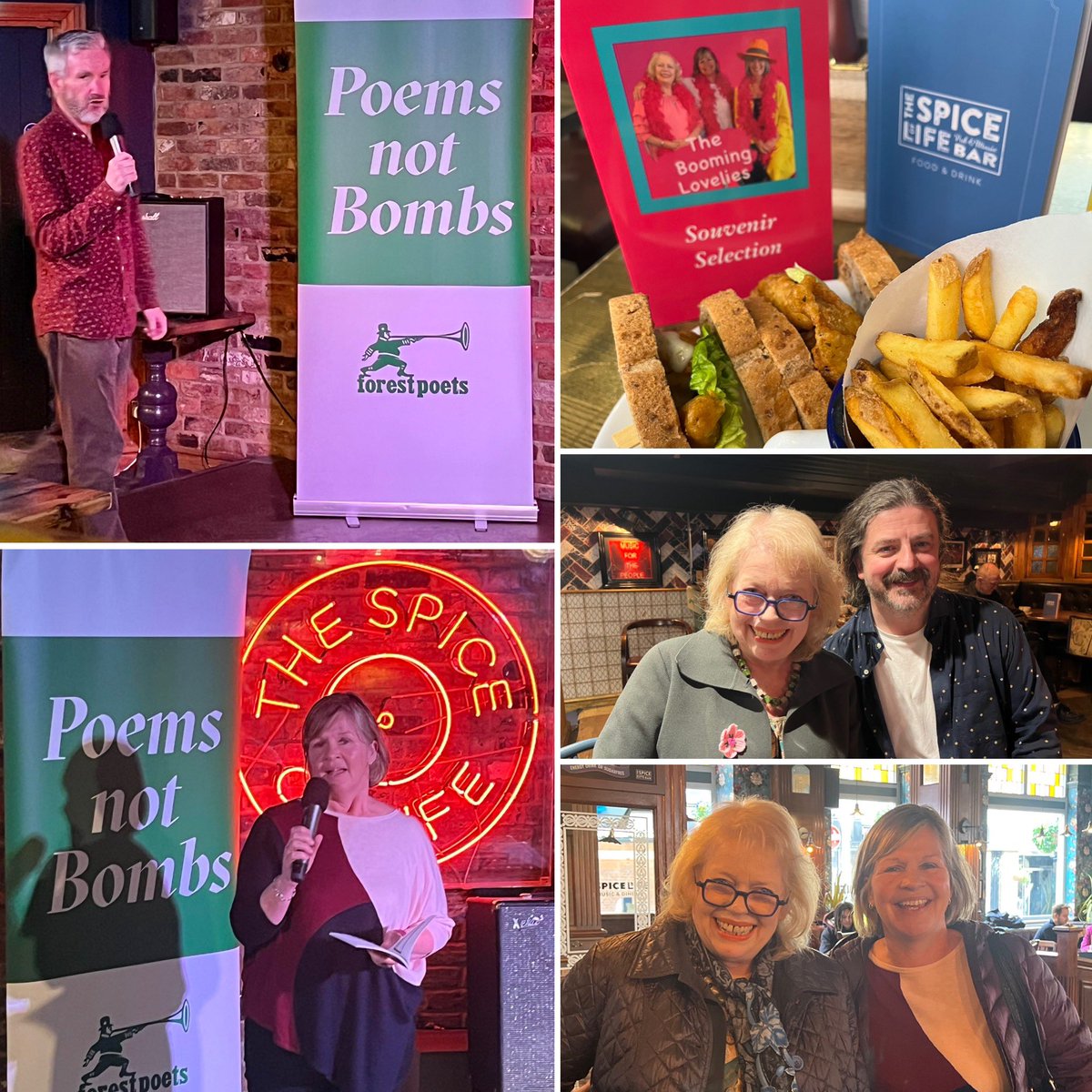 #poemsnotbombs #poetry #openmic hosted by the talented @paulmcgranepoet at @SpiceOfLifeSoho #London was FAB🎉 Great to sit with @HeatherMoulson and @barney_poet 🤩 The next meeting will be on Thursday 16th May - sign up from 1pm for a 1.30pm start -£3 💐 #poetryperformance