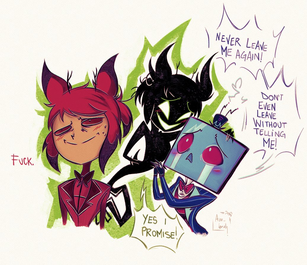 am__bruh's tweet photo. After all the angst today, I close the day with this ♡ 
#shadowstatic #vox #alastor #hazbinhotel #radiostatic #radiosilence https://t.co/6KdMBbMnT5