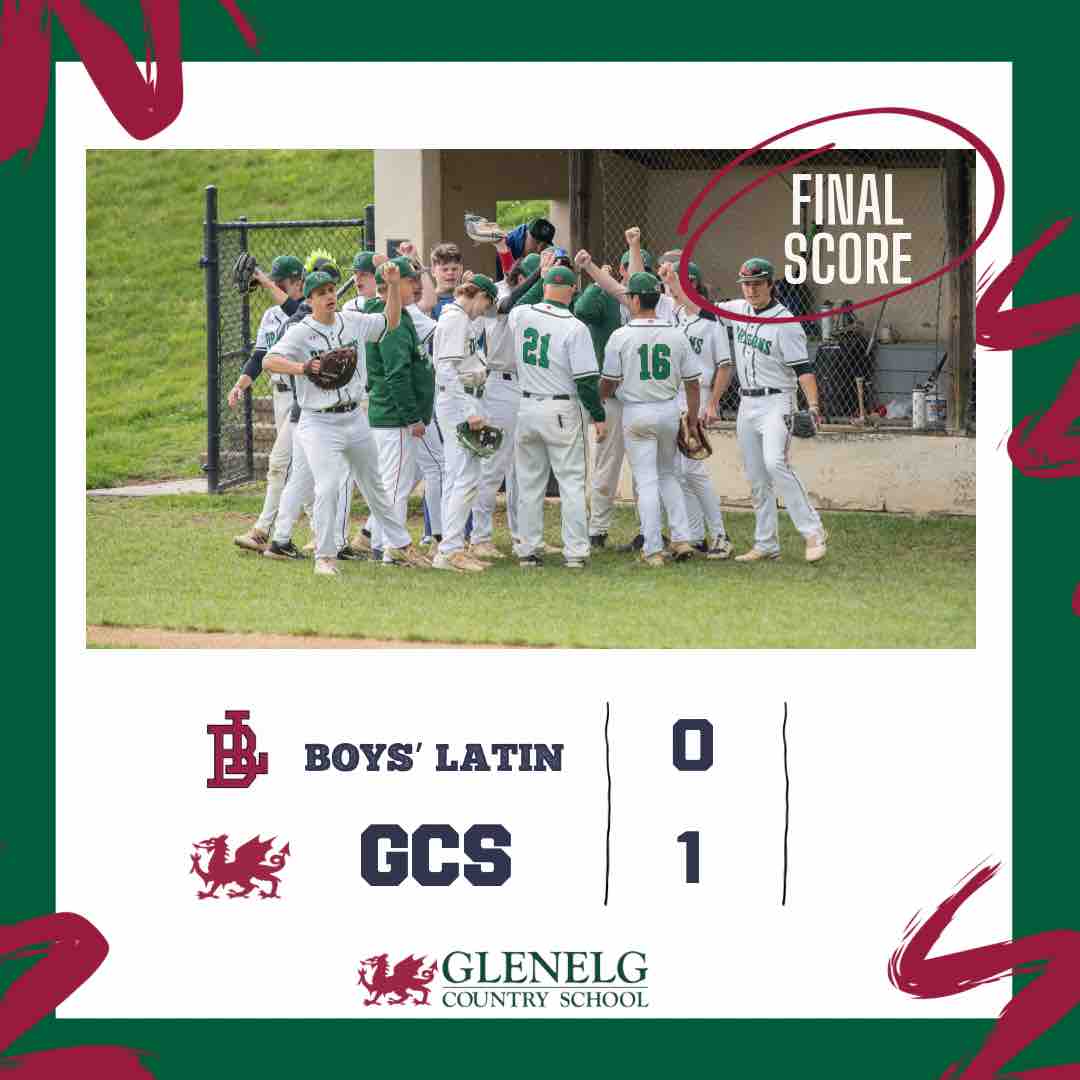 Varsity Baseball hands Boys’ Latin their first loss of the season on the back of Trey Miller’s complete game shut out! Dominic Smirne scores the Dragons’ lone winning run! #godragons #glenelgcountry