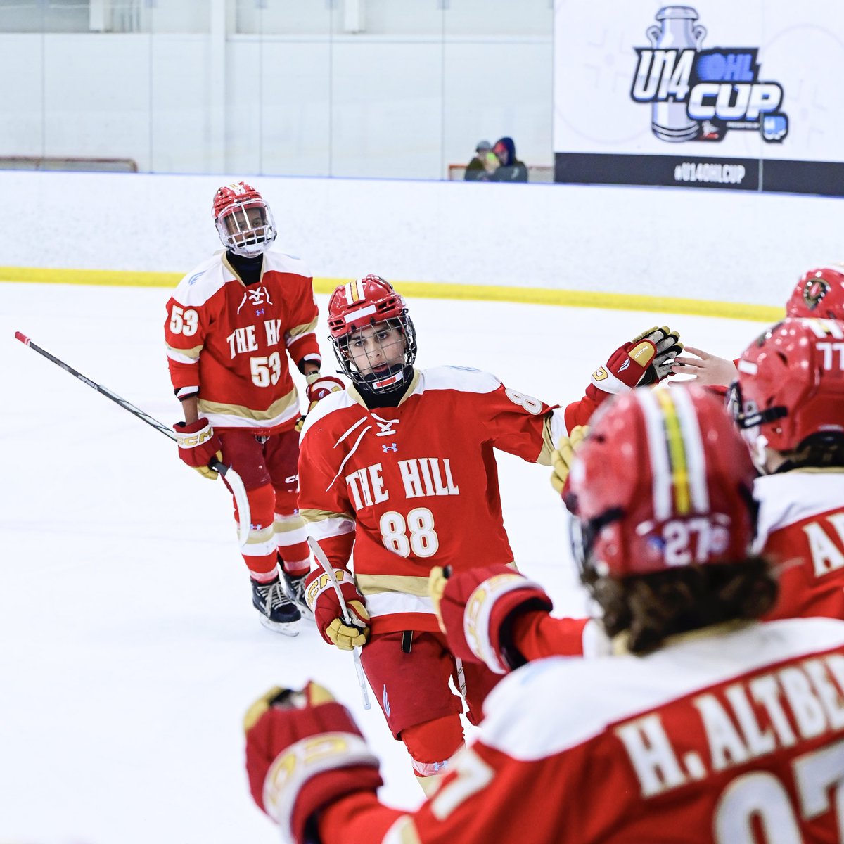 Action from Day 1 still happening at the @OHLHockey #U14OHLCup presented by @MilkUPOntario! U14ohlcup.ca