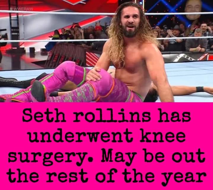 We Won’t Be Seeing @WWERollins For A While. @BeckyLynchWWE Confirmed He Had Knee Surgery.