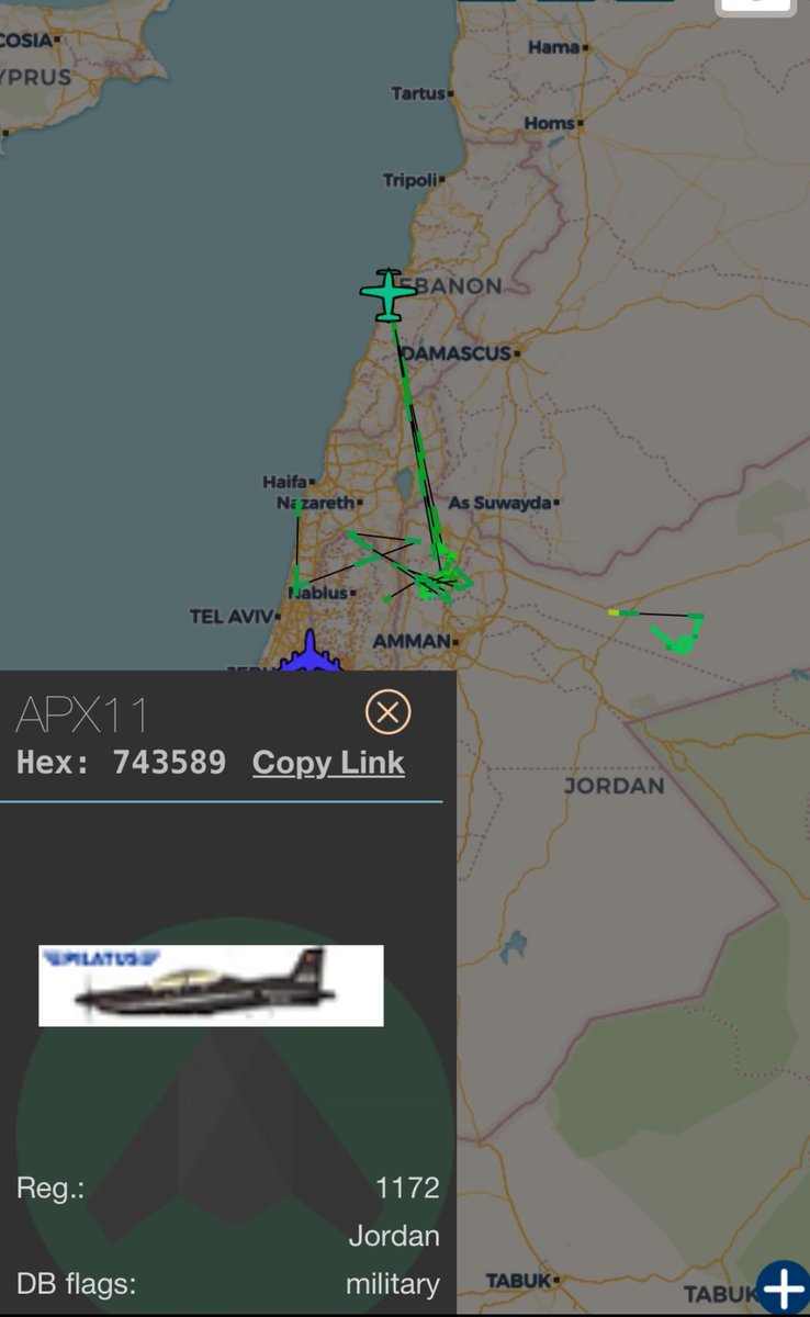 April 01/2024 Here's a Jordanian fighter jet doing loser laps over Damascus on the day of the Iranian embassy strike.