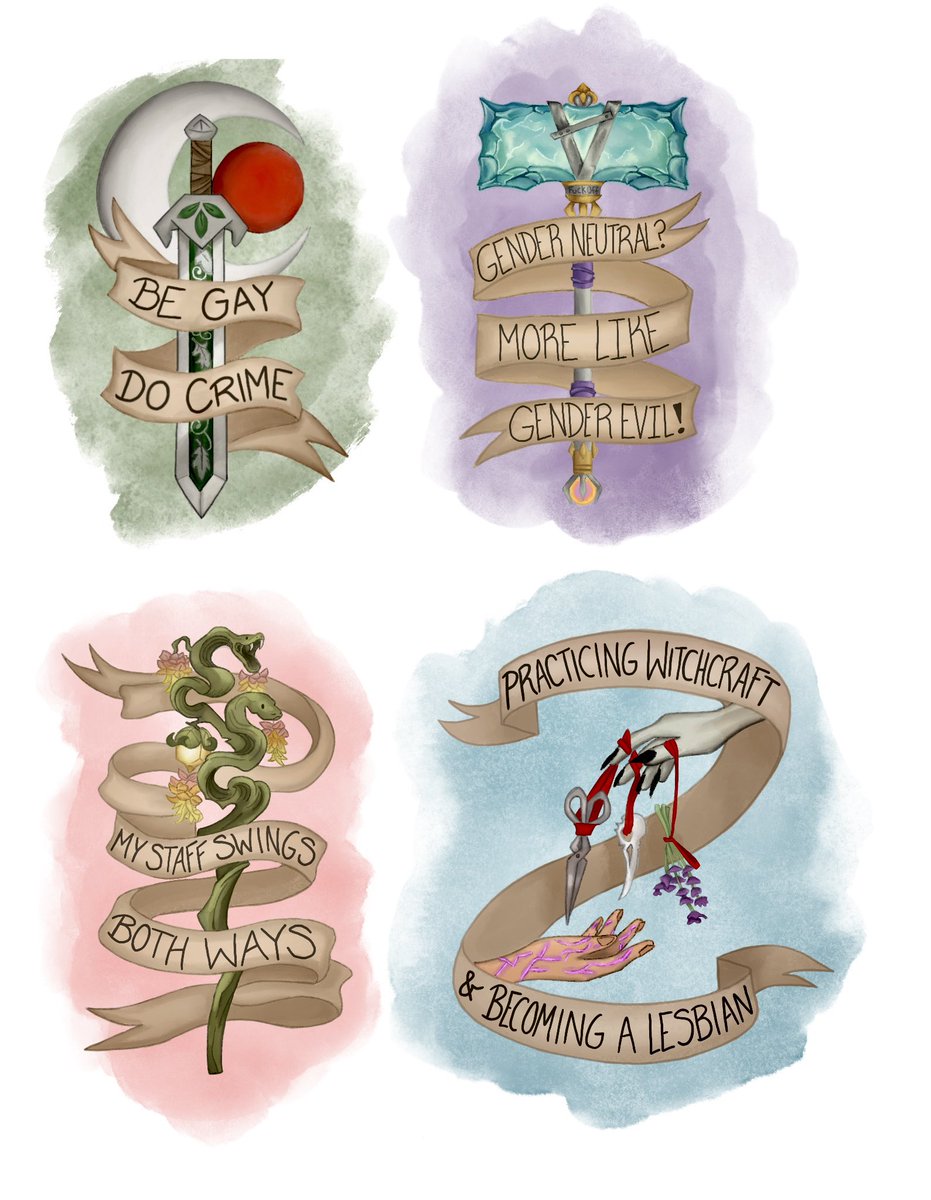 Some critical role pride stickers as I gear up for my local pride event in June! This is one of three sticker sets I drew for the event, and their presale will be going up Monday if anyone is interested in purchasing them! #criticalrolefanart #CriticalRole #LGBTQ #PrideMonth