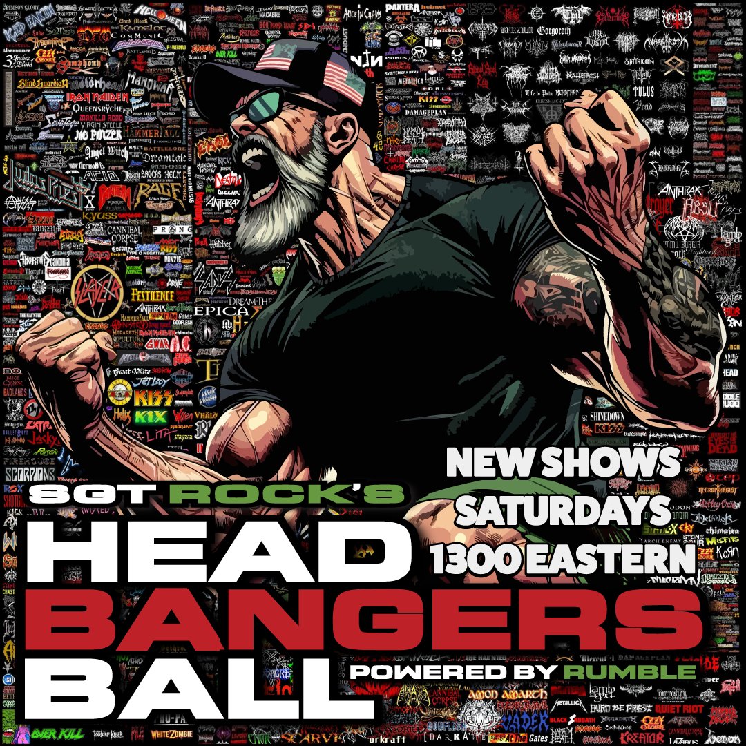 New show tomorrow, until then, head on over & check out the No. 1 Weekly Episodic Heavy Metal show on @Rumble!
rumble.com/v4p28c5-headba…
#GenX #HeadbangersBall #Headbanger #Metalhead #Headbangers #Metalheads #heavymetal #Americore #Viral #Trending