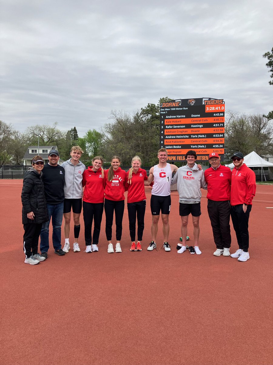 Great day! <a href="/DutchXCTF/">Central College XC & TF</a> won both competitions <a href="/DoaneTrackXC/">DoaneTrackXC</a> multi!

Olivia-4737 (currently 6th nationally), an almost 400 point PR puts her 4th on the <a href="/DutchXCTF/">Central College XC & TF</a> all time list!

Reid-6482 (currently 2nd nationally), an 80 point PR moves him to 10th on the <a href="/DutchXCTF/">Central College XC & TF</a> all time list!