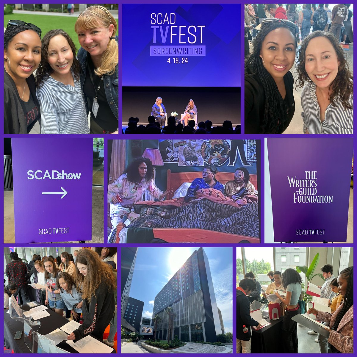 GlenNetaGriffin's tweet photo. So excited to spend the day at my alma mater for SCAD TVfest: Screenwriting!
#SCAD #SCADShow #Screenwriters #TVFest #WGF #WIFTA #Writers ✍🏽🎬🎥 https://t.co/bZLaq4ydkj