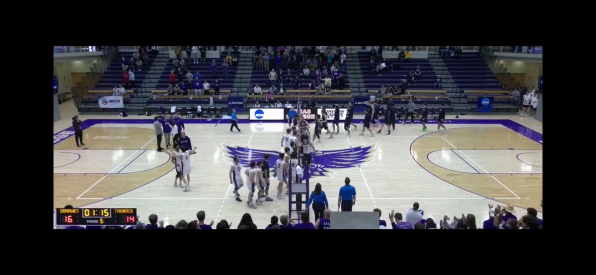 And it’s @LorasMensVB on to the second round of the NCAA D3 men’s volleyball!! #GoDuhawks