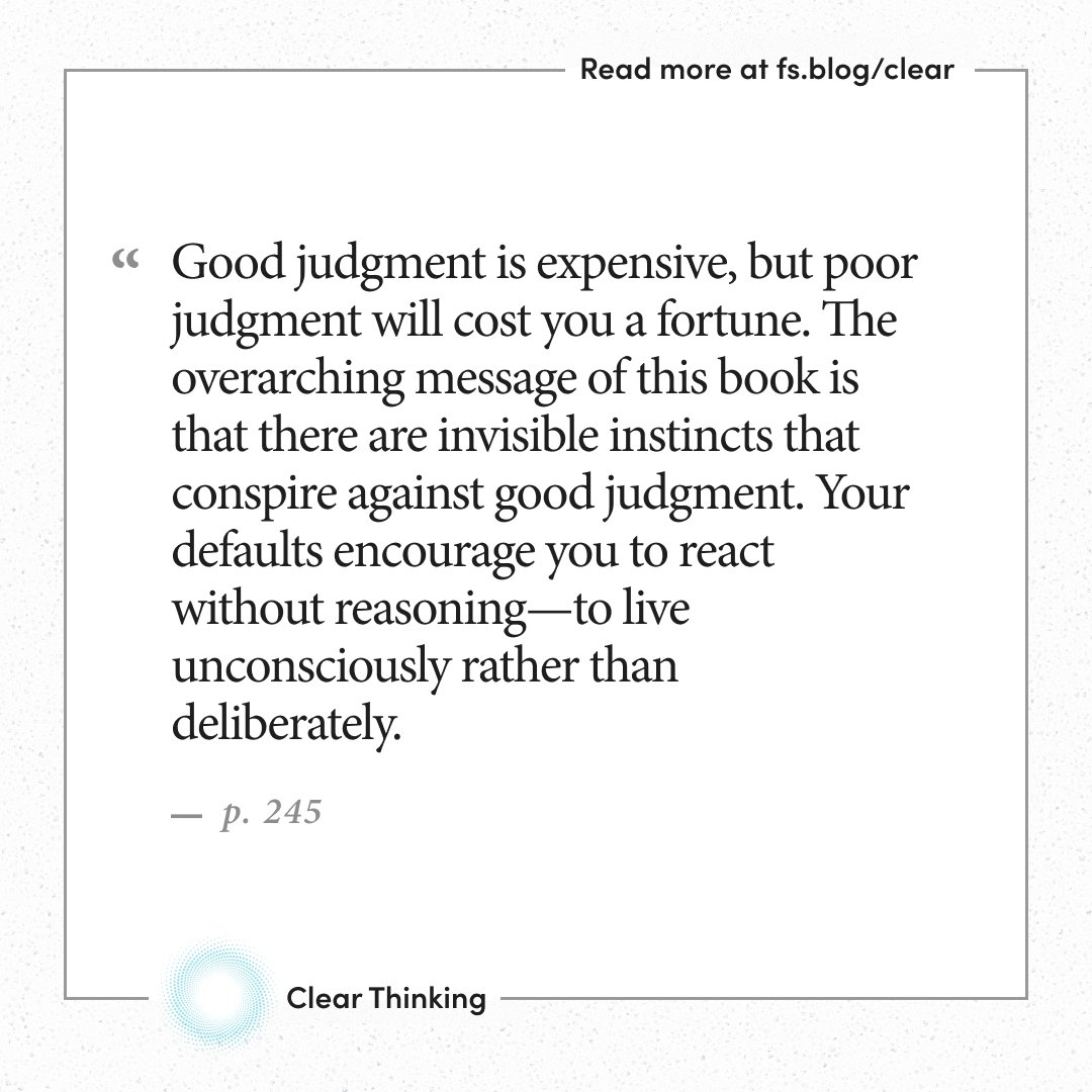 'Good judgment is expensive, but poor judgment will cost you a fortune.'