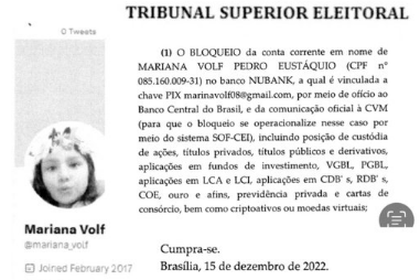 O glorioso tribunal superior eleitoral salvou a democracia brasileira, BLOQUEANDO a conta de uma criança! @mveustaquio Impedindo acesso a meios de subsistência! AÇÃO VEDADA PELA CONSTITUIÇÃO DESSA MERDA DE PAÍS DO CARALHO!