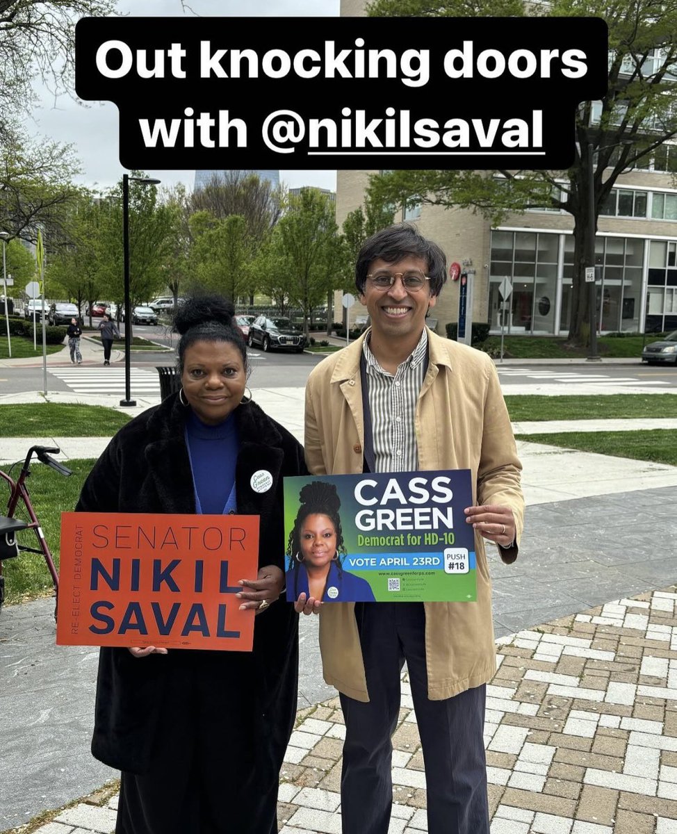 Out knocking doors with @nikilsaval 
#cassgreenforpa
#vote
#10thdistrict
#westphilly
#philly