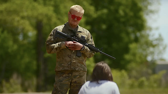 It's interesting to think about the little visual details that make characters pop and become memorable. Like, Jesse Plemons in Civil War is just a guy in fatigues with a rifle. But add those red plastic sunglasses and suddenly he looks off-kilter and unsettling.