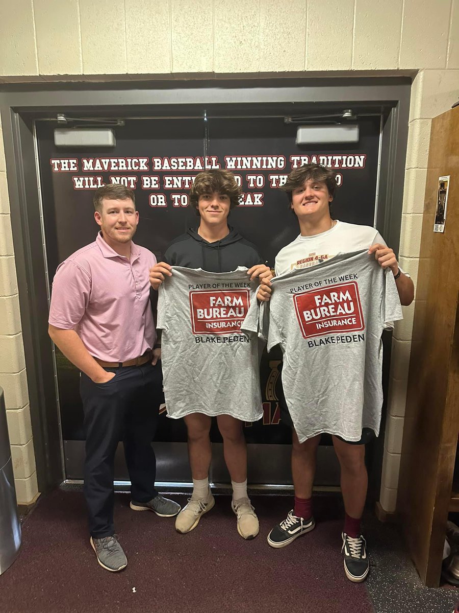 Congratulations to Brooks Hardy and Rhett Murphy on being named Blake Peden (@BlakePeden) Farm Bureau Co-Players of the Week! #GoMavs