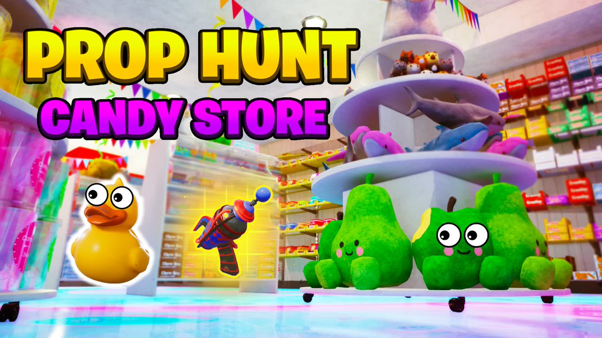 151FNC's tweet image. Candy Store Prop Hunt🍭is now released! Let us know your thoughts on the map! 3300-7913-3409