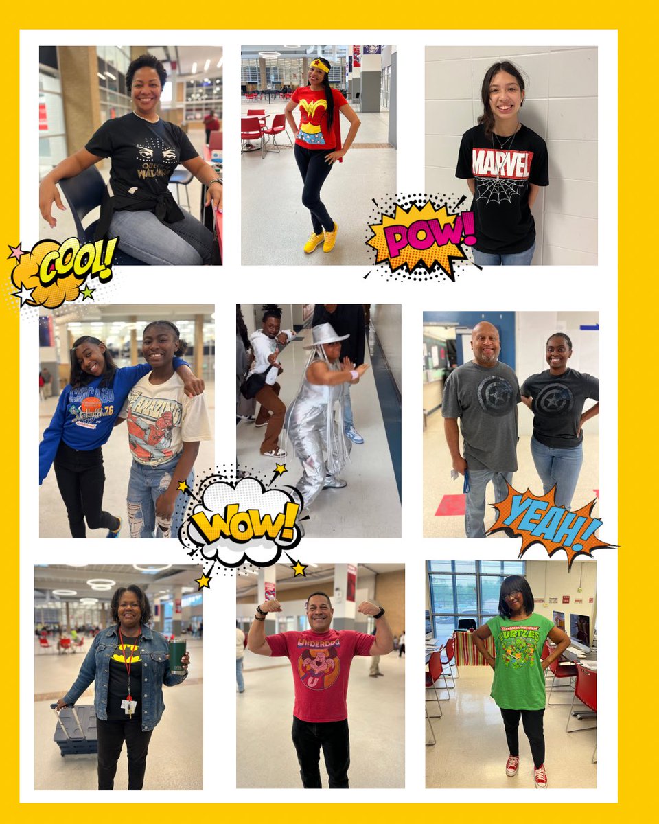 ✨APRIL 15-19, 2024 Spirit Week✨ April is the Month of the Military Child. Our students and staff honored our military families by participating in Superheroes Day!!! ❤️💙 #SuperheroesHISD #KreatingLeaders #MakeADifference