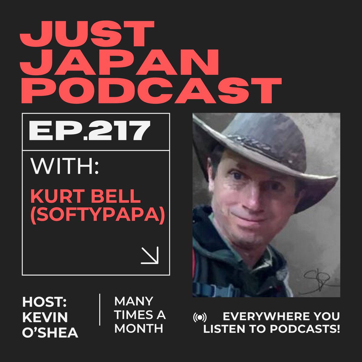 Currently uploading: Just Japan Podcast - 217: Adventure in Japan -Softypapa 2.0 (with Kurt Bell) @softypapa podcasts.apple.com/us/podcast/jus… It's an epic one! What a conversation! #Japan #podcast #exploring #YouTube