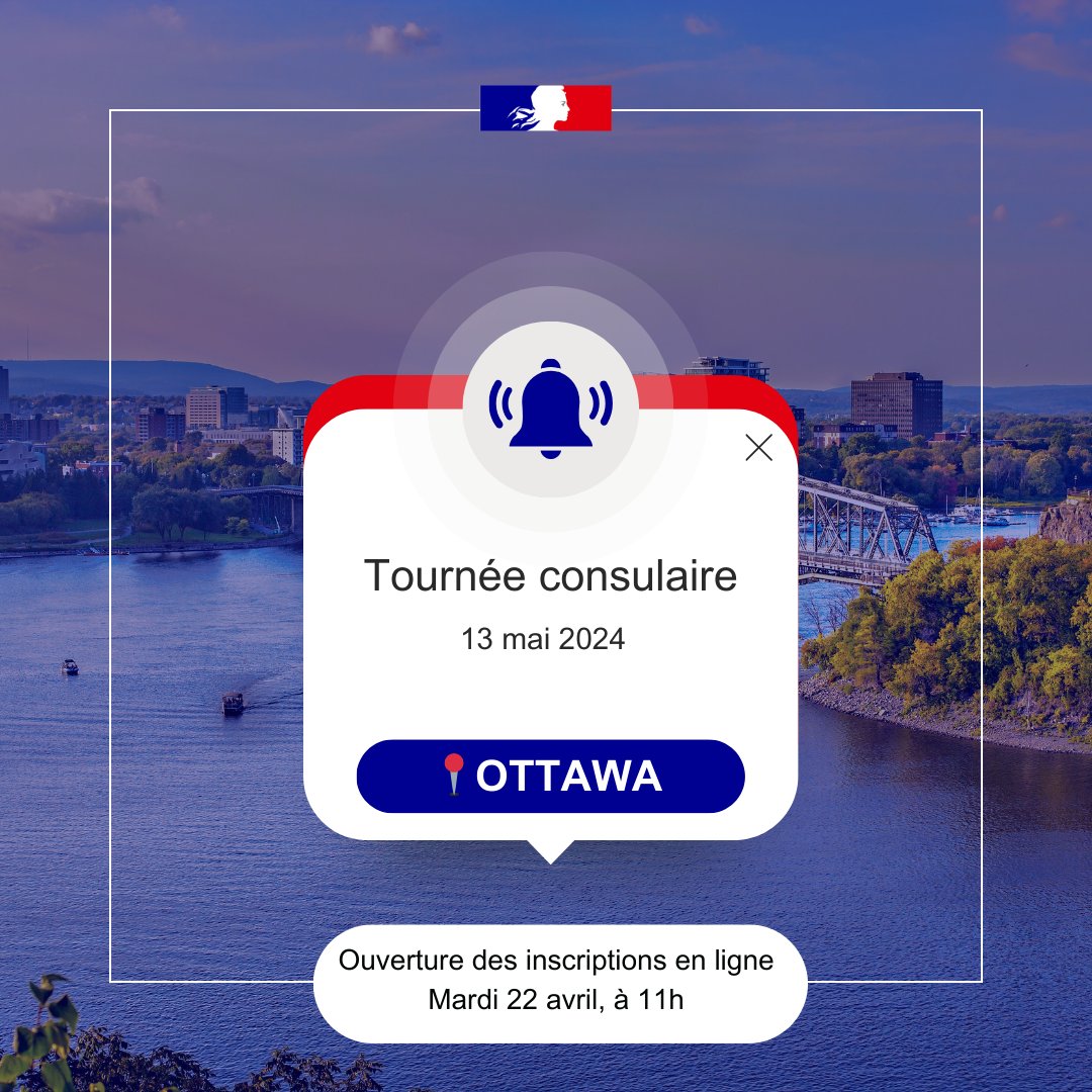 🗳️[ADMIN #OTTAWA ] En vue des prochaines élections européennes🇪🇺 du 8 juin 2024, le Consulat général de France à Toronto organise une tournée spéciale 'procurations' le 13 mai 2024, de 10h30 à 12h30 et de 14h00 à 15h30, à Ottawa. Toutes les ℹ️ à ce lien👇 toronto.consulfrance.org/special-procur…