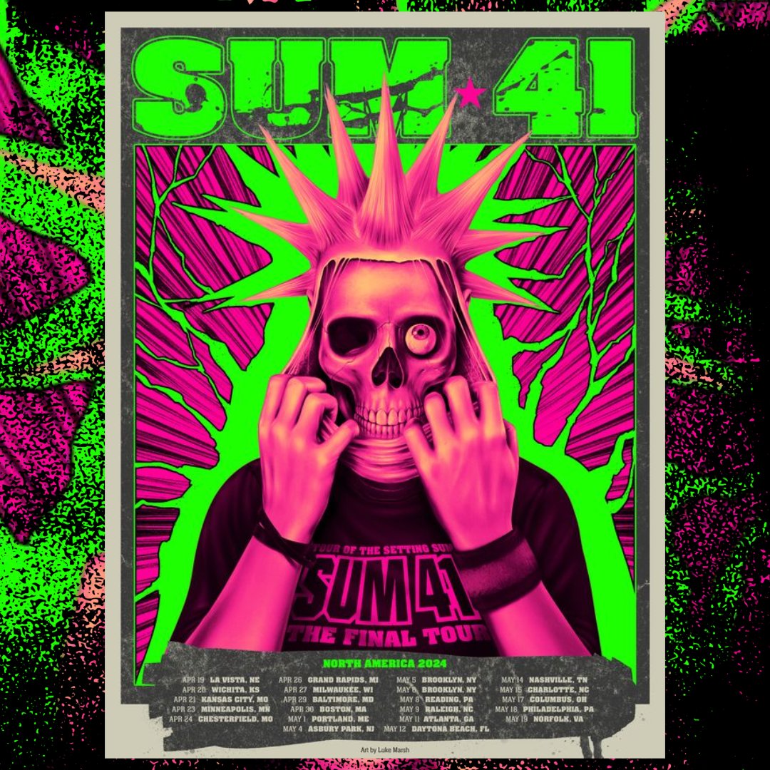 Ladies & gentlemen, the first US leg of the Tour Of The Setting Sum begins tonight in La Vista, NE! Here is the official tour poster, available exclusively at our merch booth at all upcoming shows.