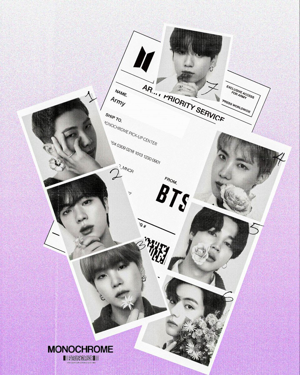 ARMY PRIORITY SERVICE #방탄소년단 #BTS_POPUP #MONOCHROME #MNCR_Logistics ETERNAL YOUTH