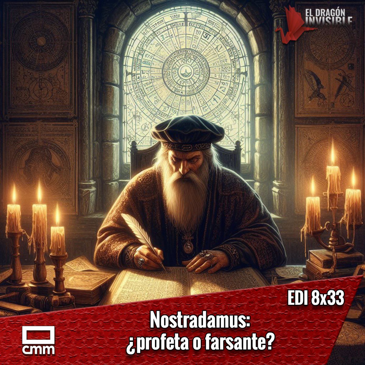 Dragon_Podcast's tweet image. EDI 8x33 - NOSTRADAMUS: ¿PROFETA O FARSANTE? 🔮🤡⤵️

📻Radio Castilla-La Mancha: bit.ly/49JeRpt
🟠iVoox: bit.ly/3xKker6
🟢Spotify: spoti.fi/46hV1kx
🔵Apple Podcasts: apple.co/4b31iCd

#EIDragón #nostradamus #profeta #profecía