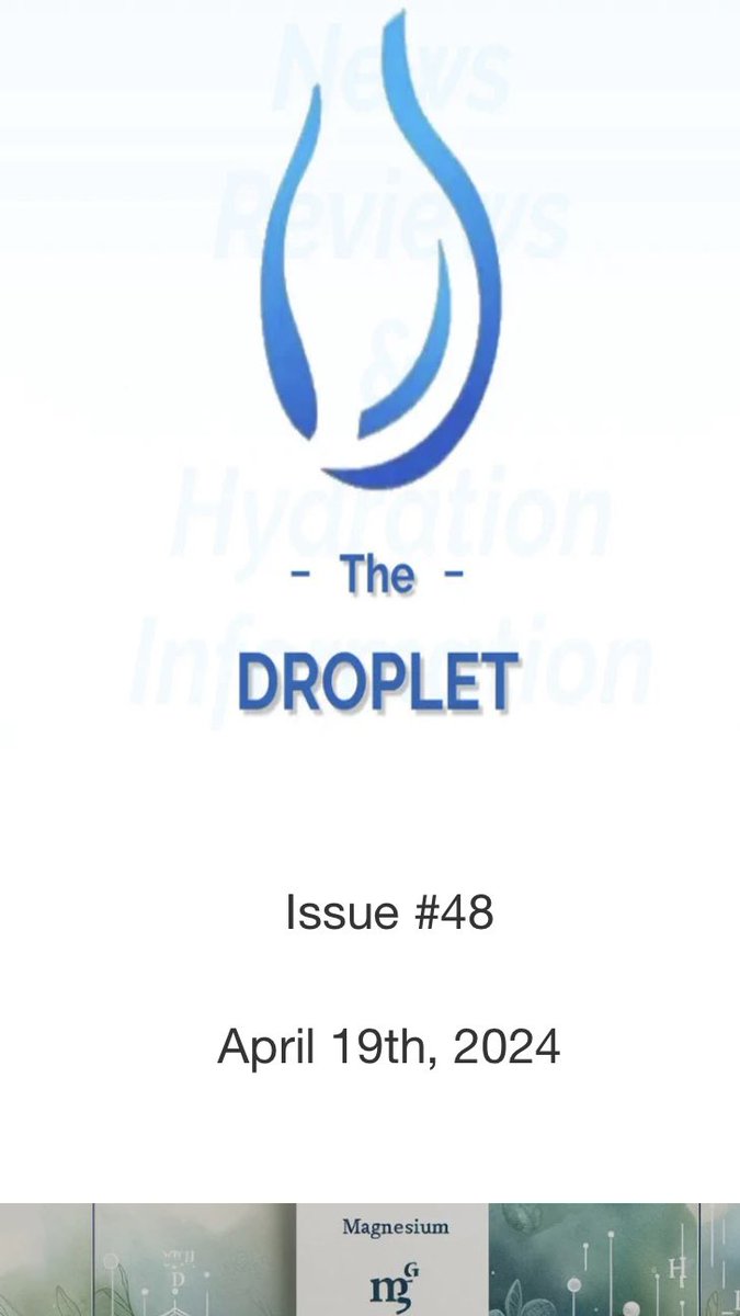 Issue #48 - Why Magnesium Matters? &
Top Picks for Magnesium-Rich Waters 
•
Link in the bio for more News, Reviews & Hydration Information 

#thedroplet #HealthAndWellness #SelfCare