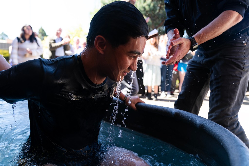 This is joy 🙌

We can’t think of a better way to close out the last week before finals than baptisms on the quad!