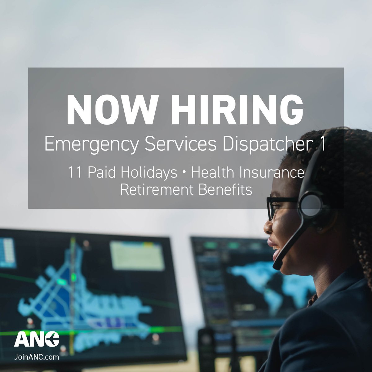 ANC is hiring for emergency dispatcher, the vital link between people who need help and the police, fire and EMT teams who answer their call. If you want a great career working with the state’s finest team of first responders, apply today: bit.ly/3U5Rxw9