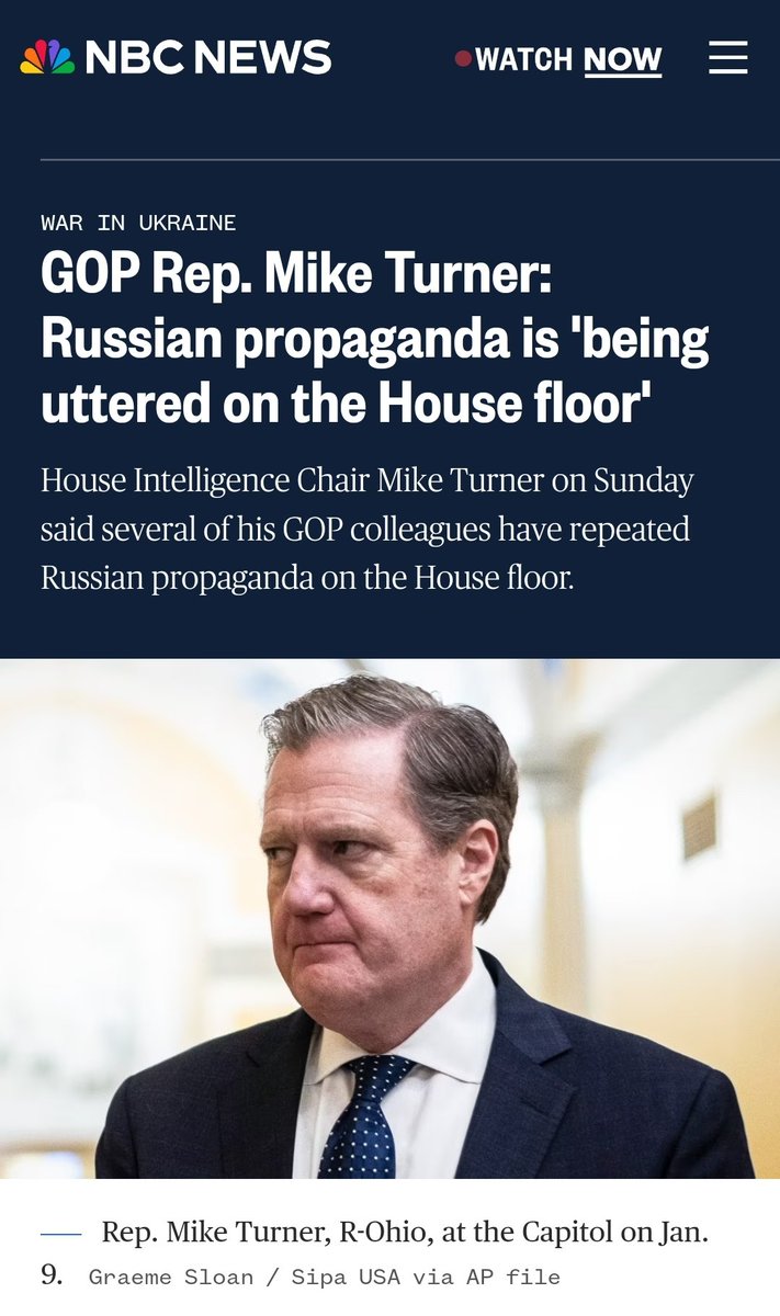 @timburchett Republican Congressman Mike Turner, Chairman of the House Intelligence Committee, said that Burchett & other MAGA Republicans in the #PutinCaucus are peddling rhetoric that’s 'directly coming from Russia.'