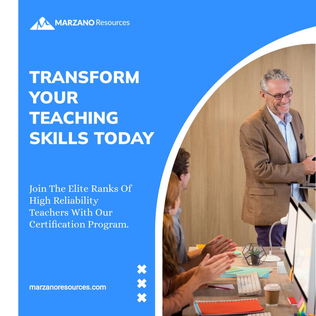 MarzanoResource's tweet photo. Advance your teaching with the High Reliability Teacher (HRT) program from Marzano Resources! Our certification enhances pedagogical skills in Instructional Strategies, Student Learning, and Feedback. 🌟

Become certified today: https://t.co/A3LldurU5U

#HRT #TeacherEffectiveness https://t.co/kiQCirxeIP