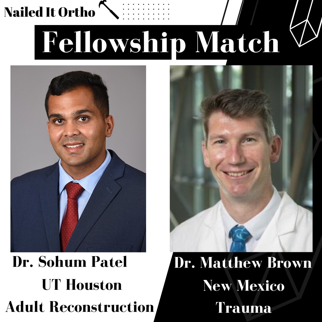 Congratulations to PGY-4s from the Nailed It Ortho team, on their excellent fellowship match this week.

We wish them success in their future endeavors.

#fellowshipmatch #orthopedicsurgery
#orthomatch2024
#naileditortho
