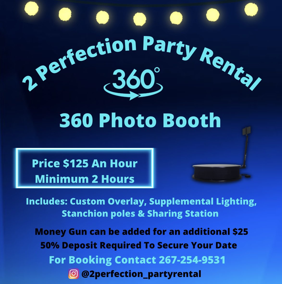 Book our 360 Photo booth for your next event #360 #photobooth #360machine #360photobooth #360spinner #360video #partyrental #events #prom  #promsendoff #graduation #graduationparty #birthdayparty #wedding #babyshowers #foreveryoccasion #genderreveal #bookwithme #philly #nj #de