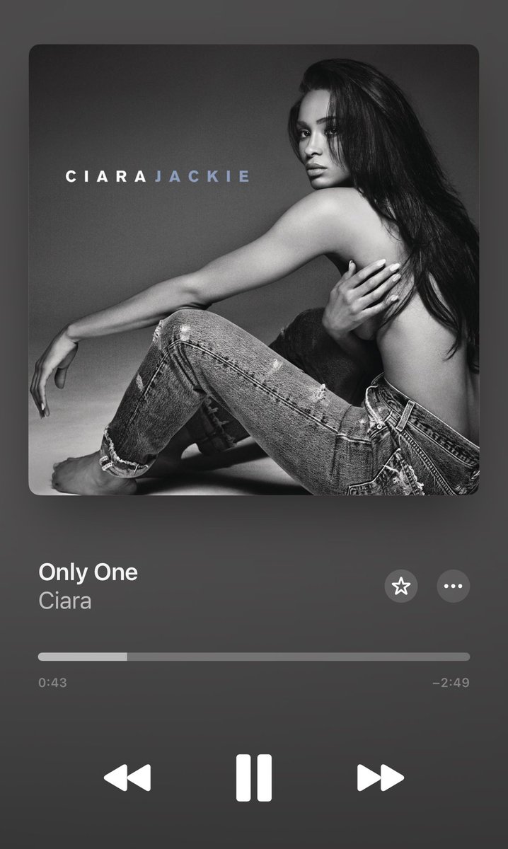Only One - Ciara 🥹🎶. My favorite song off of Jackie album! music.apple.com/us/album/only-…