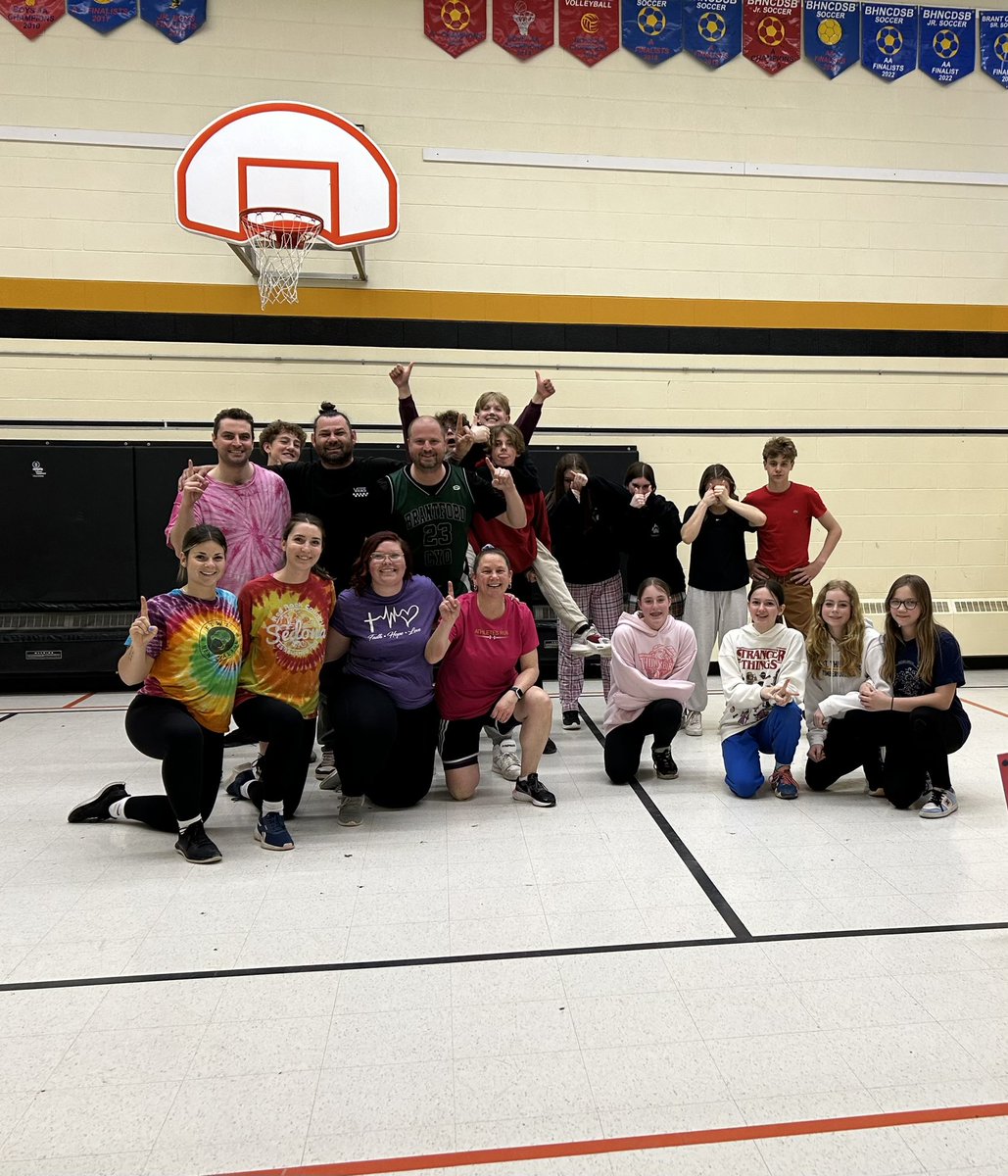 Miss_DiFelice's tweet photo. Friday Fun: Teachers vs. Students volleyball showdown ended with a  triumphant win for the teachers ! 🏐 Shoutout to my kinder kiddos who brought the cheer game strong ! 🎉 @sttcatholic https://t.co/3wF8xcy0II