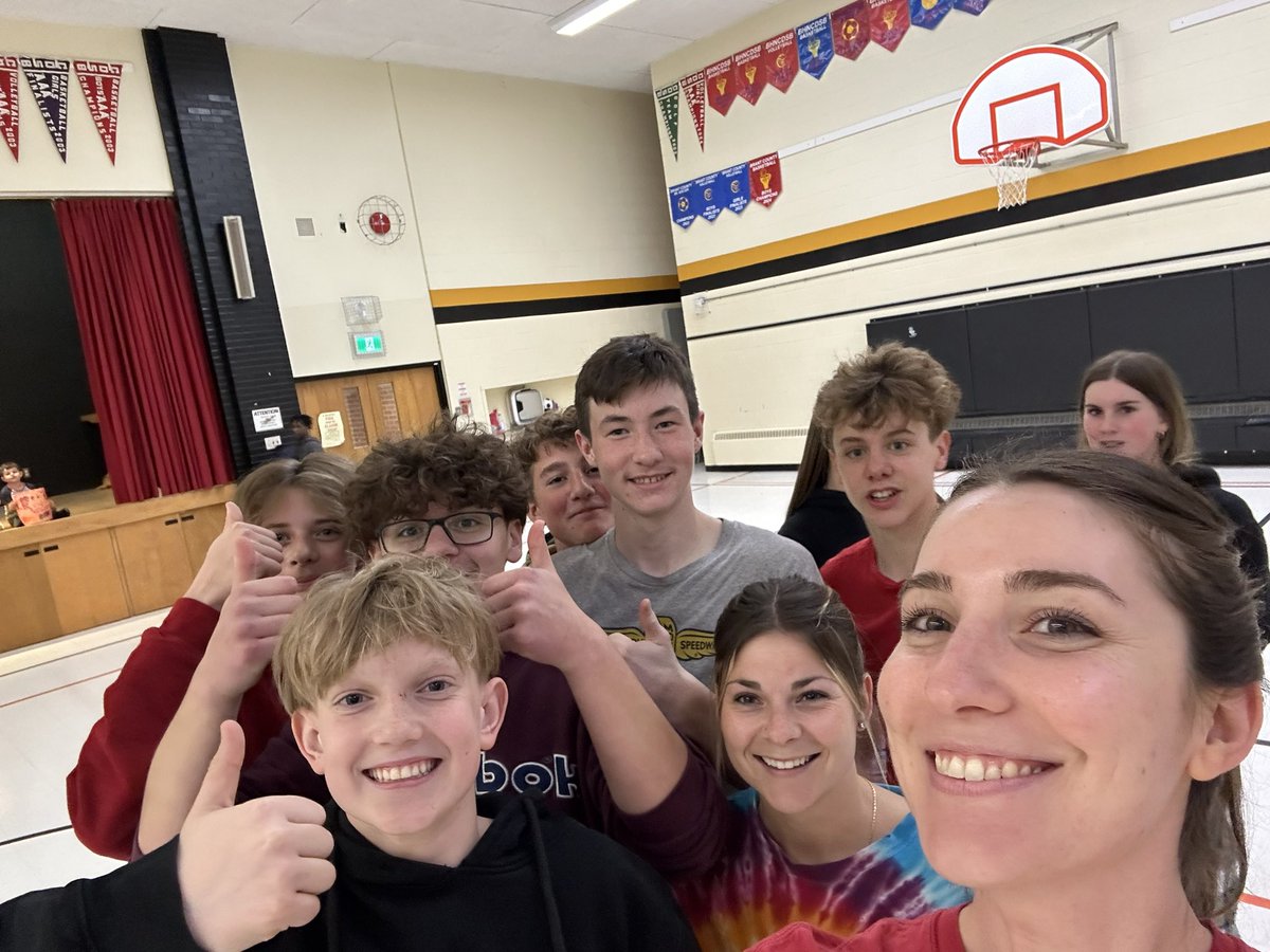 Miss_DiFelice's tweet photo. Friday Fun: Teachers vs. Students volleyball showdown ended with a  triumphant win for the teachers ! 🏐 Shoutout to my kinder kiddos who brought the cheer game strong ! 🎉 @sttcatholic https://t.co/3wF8xcy0II