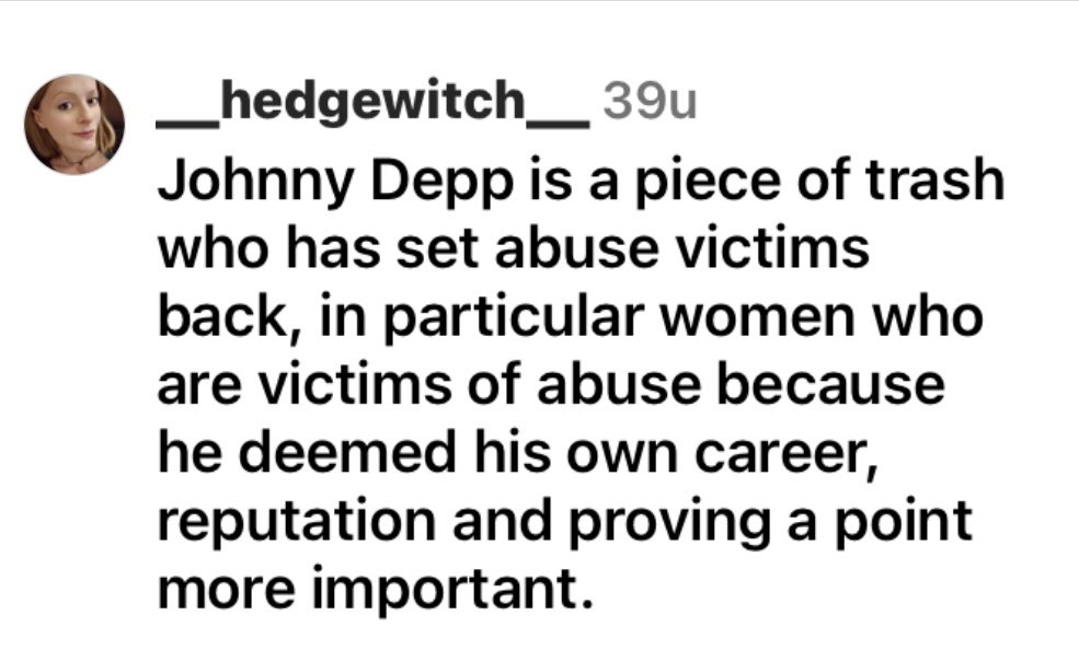 “I’m so angry that Johnny Depp deemed his reputation and career more important than what we wanted and decided to prove a point” 
why couldn’t he just take the hit and make us happy? 
#CryHarder
#TruthWins