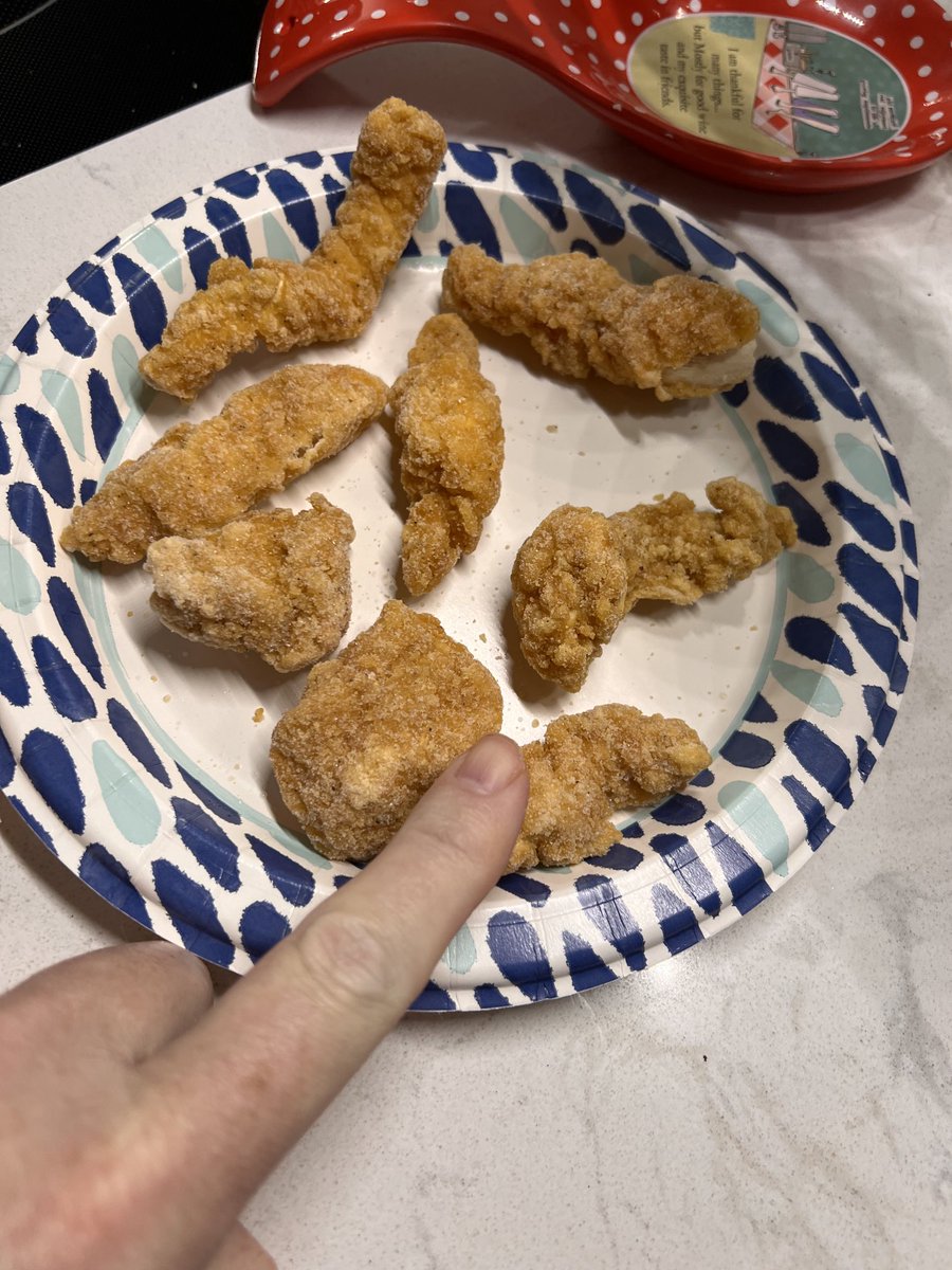 Not sure what’s happened to Tyson chicken strips but these are the smallest I’ve ever seen for a strip. More like a nugget. Tyson needs to get better quality