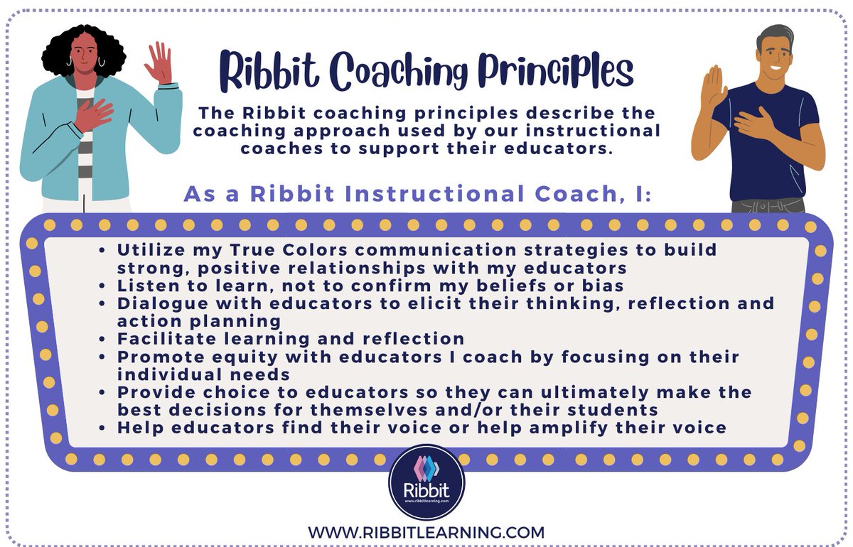 Not all coaching is the same! 

Too many educators experience directive coaching that leaves them feeling evaluated and criticized, not supported. 

Our coaching model delivers support that feels like support by empowering educators with voice, choice and agency.
#edcoaching