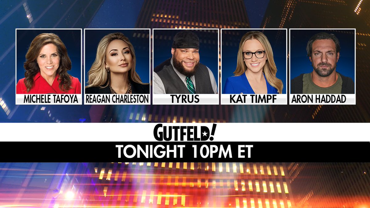 Here we go again! Catch a brand new #Gutfeld TONIGHT @ 10/9c with Guest Host @PlanetTyrus